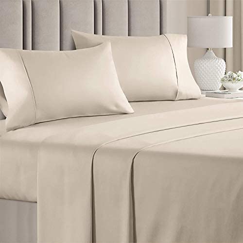 100% Pure Egyptian Cotton Full Sheet Set – 400 Thread Count- 4 Piece- Sateen Weave- Long Staple Combed Cotton-Extra Soft Smooth Silky- Sateen Weave (Full,Orchid)